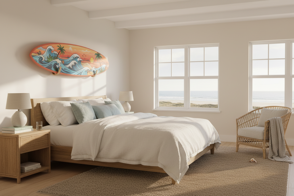 Beach house bedroom