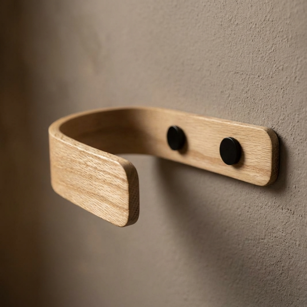 solid oak curtain tiebacks handmade
