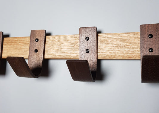 Early Night Coat Rack With Walnut Hooks - NOIR.DESIGN