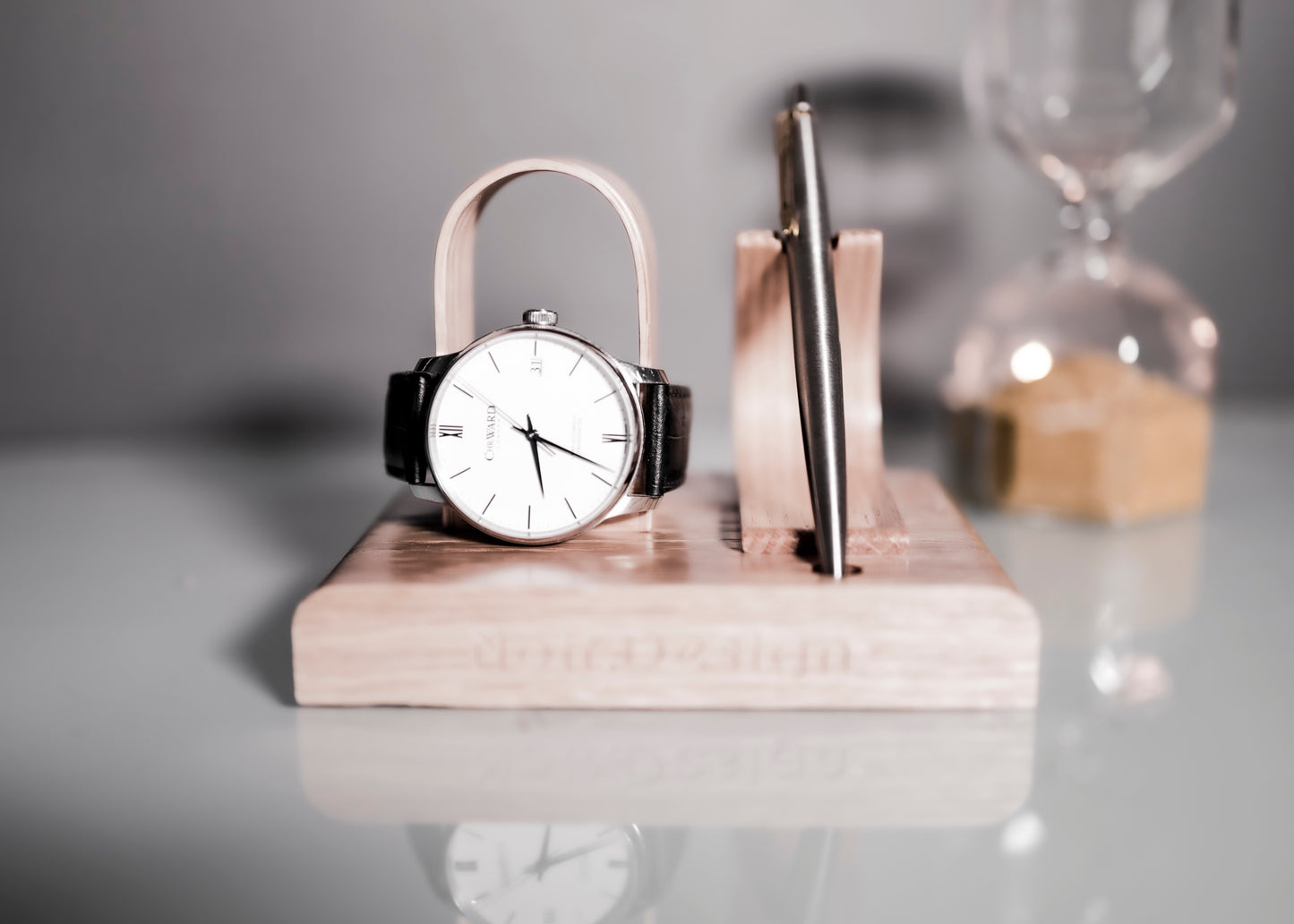 Présentoir pour Montre et Stylo - Chêne