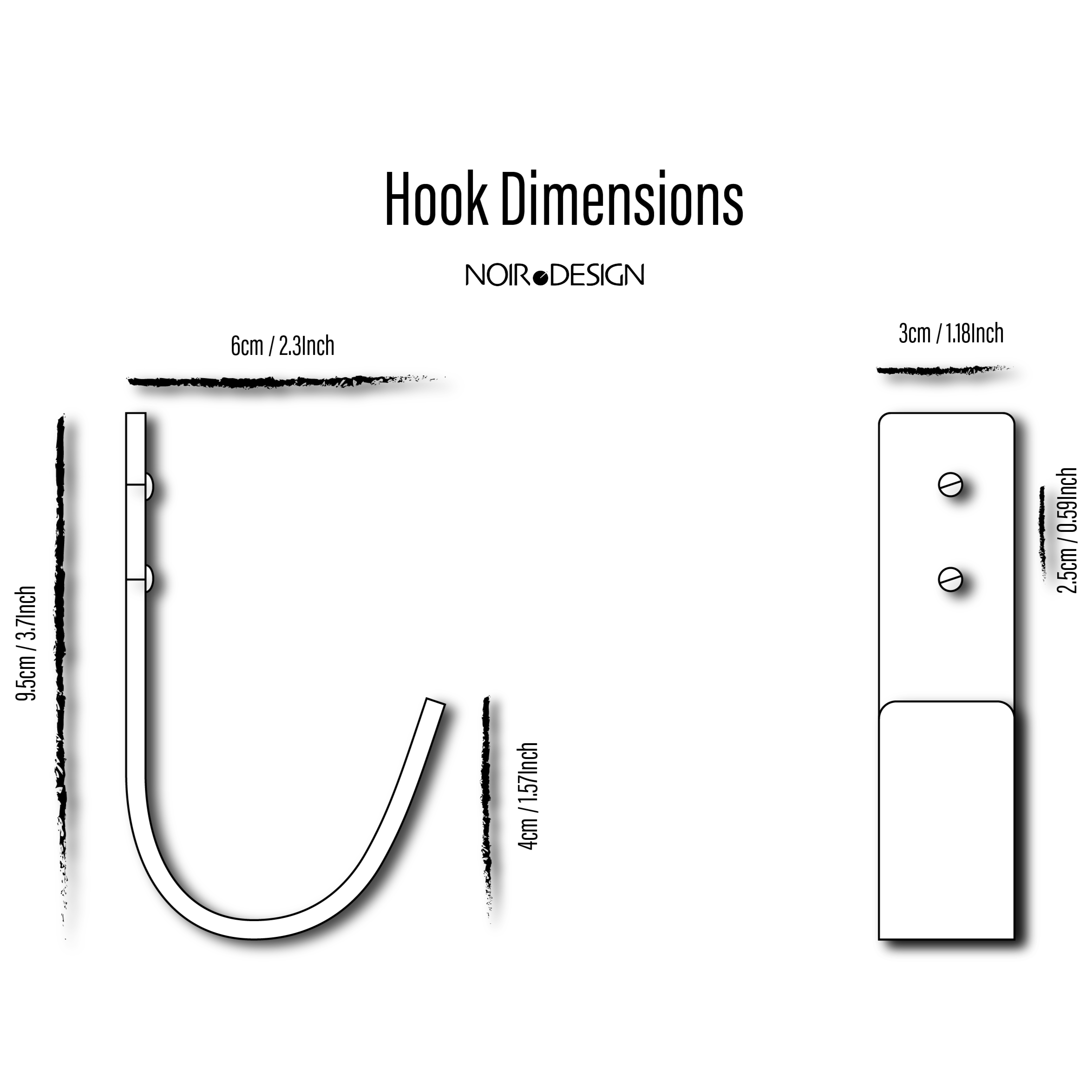 Crochets muraux en bois dur de chêne | Collection monégasque