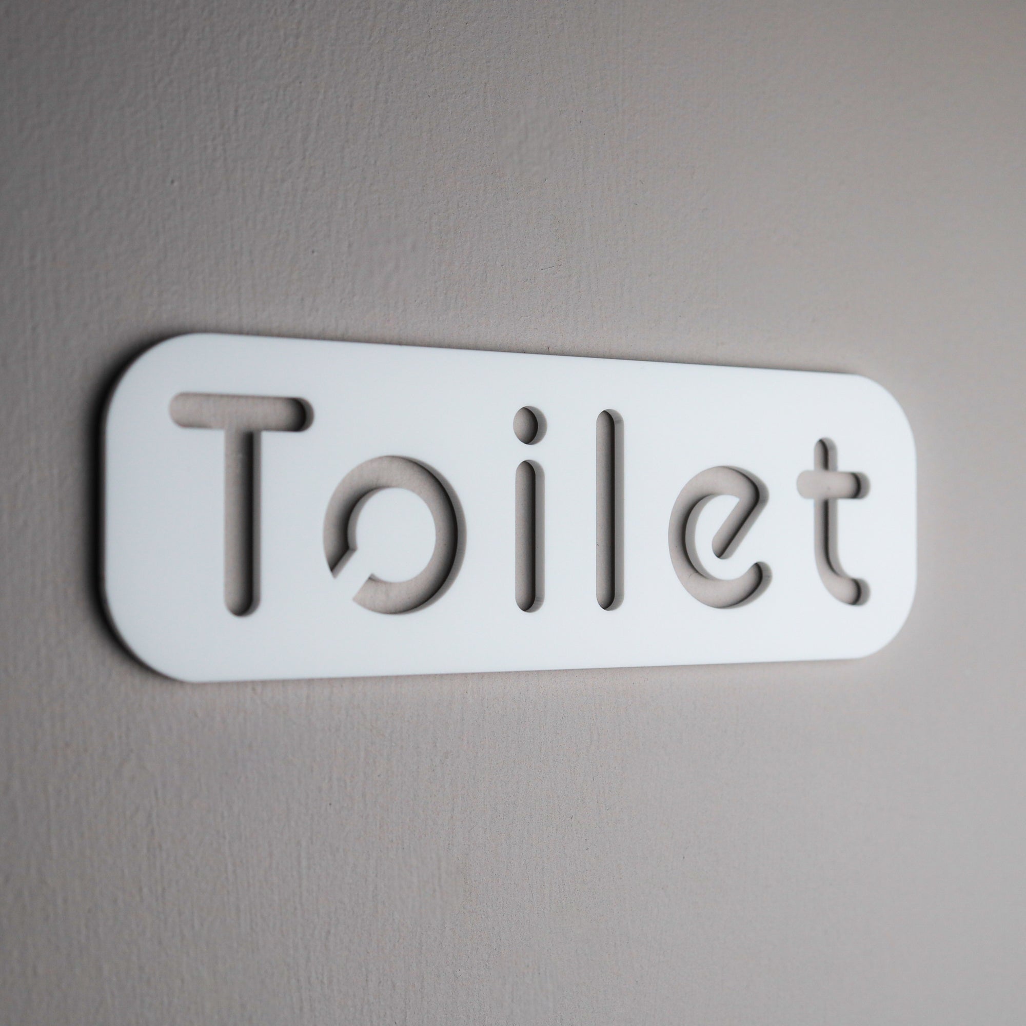 Worded Toilet Signs with Arrows