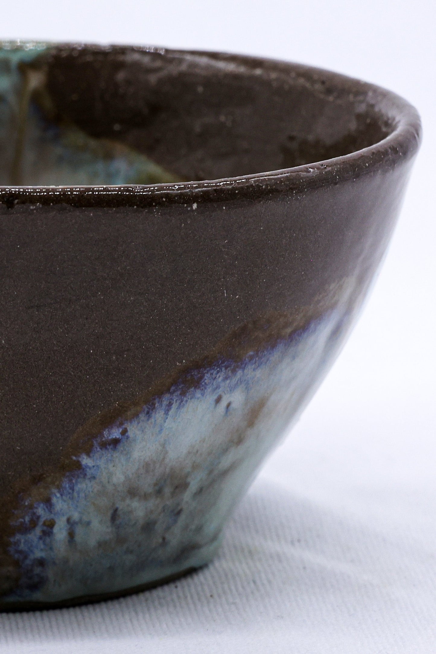 Small Stone Reef Blue Handmade Ceramic Stoneware Dinner Bowl