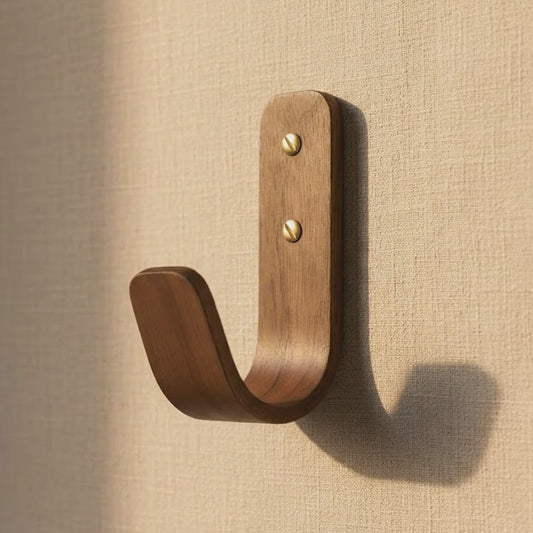Walnut coat hook handmade by noir.design