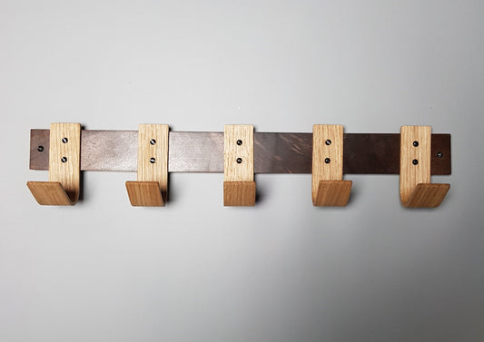 Late Night Coat Rack with Oak Hooks - NOIR.DESIGN