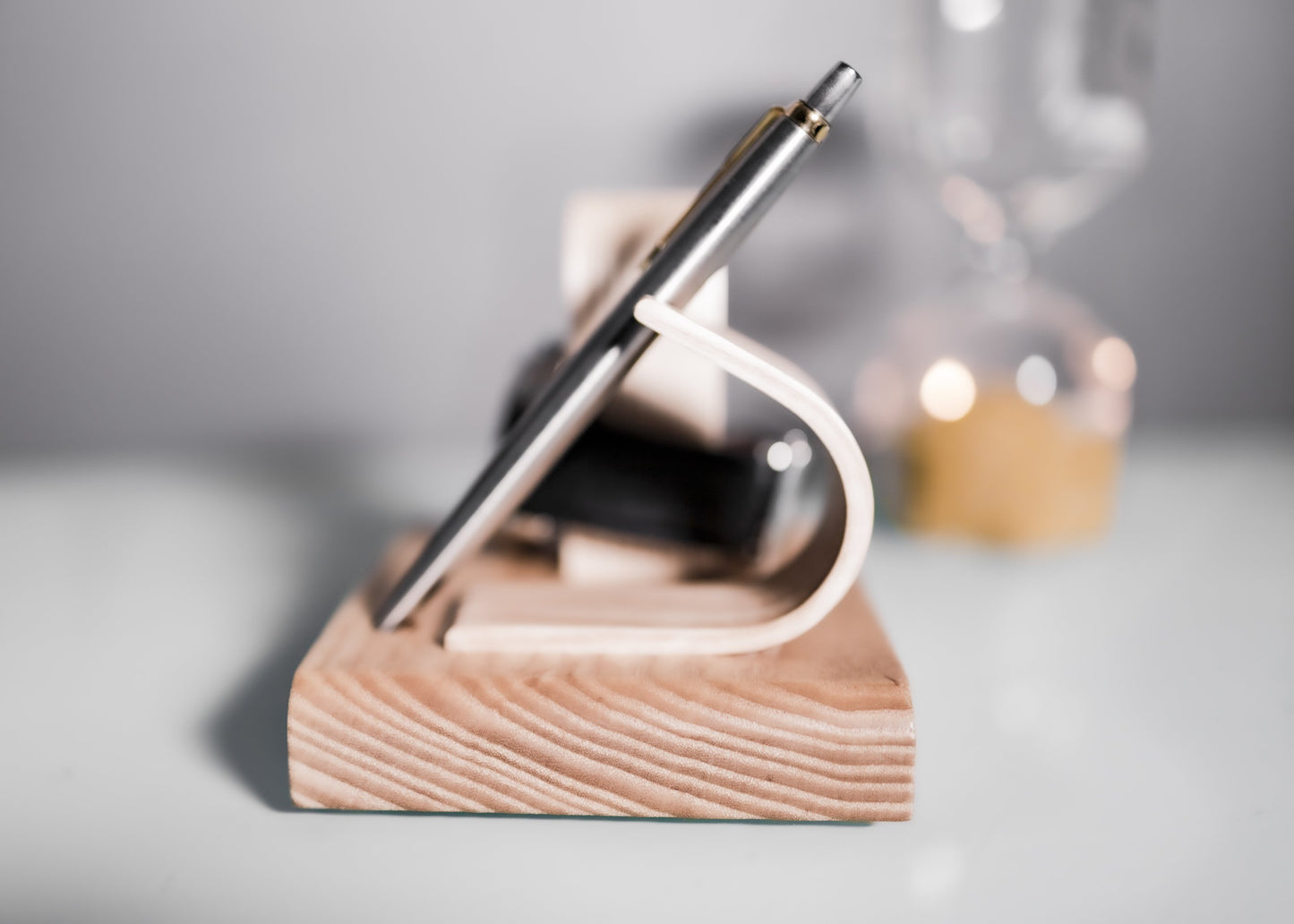 Présentoir pour Montre et Stylo - Chêne 