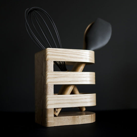 Porte-Pot Ustensiles de Cuisine Lux - Frêne 