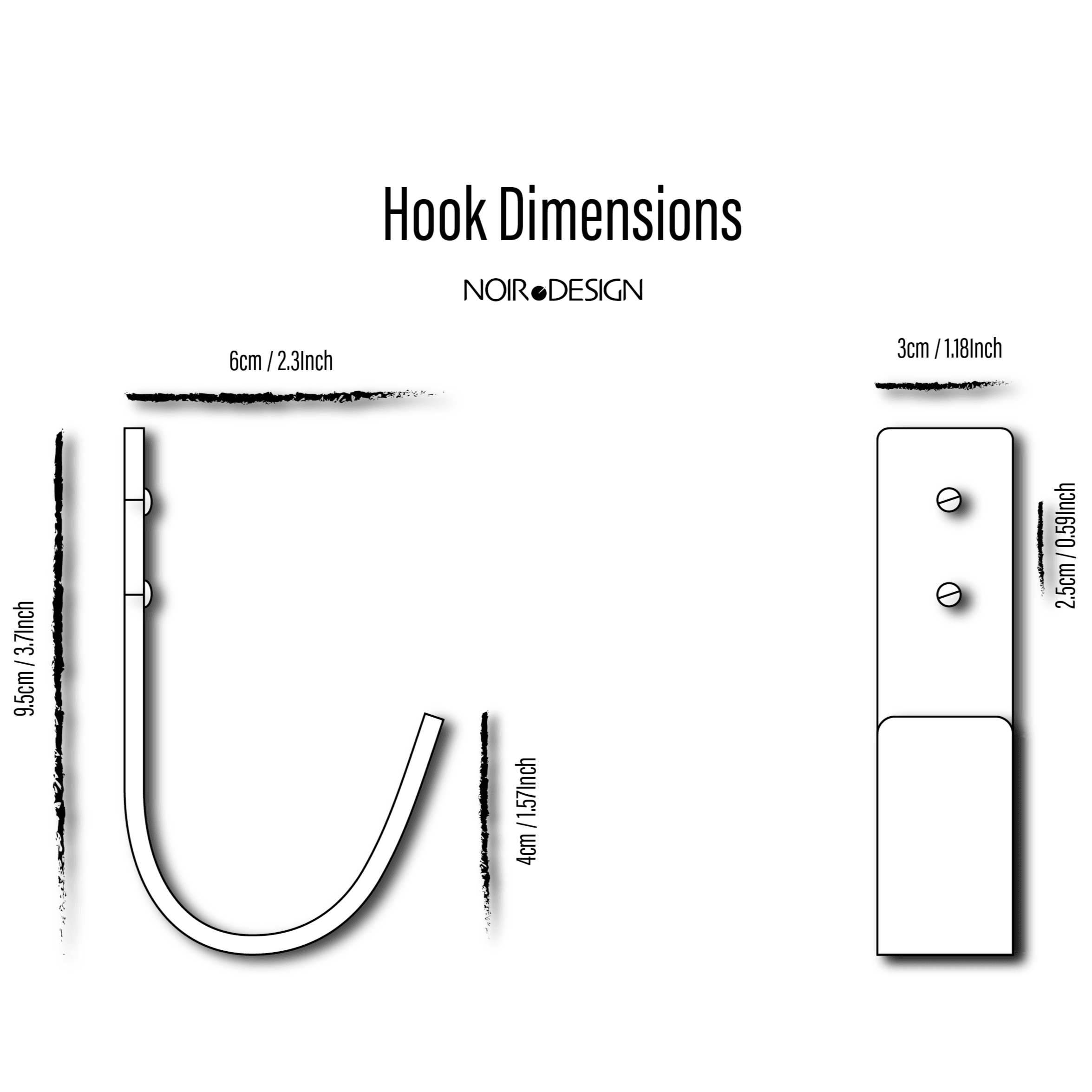 Crochets muraux en bois dur de noyer | Collection monégasque 