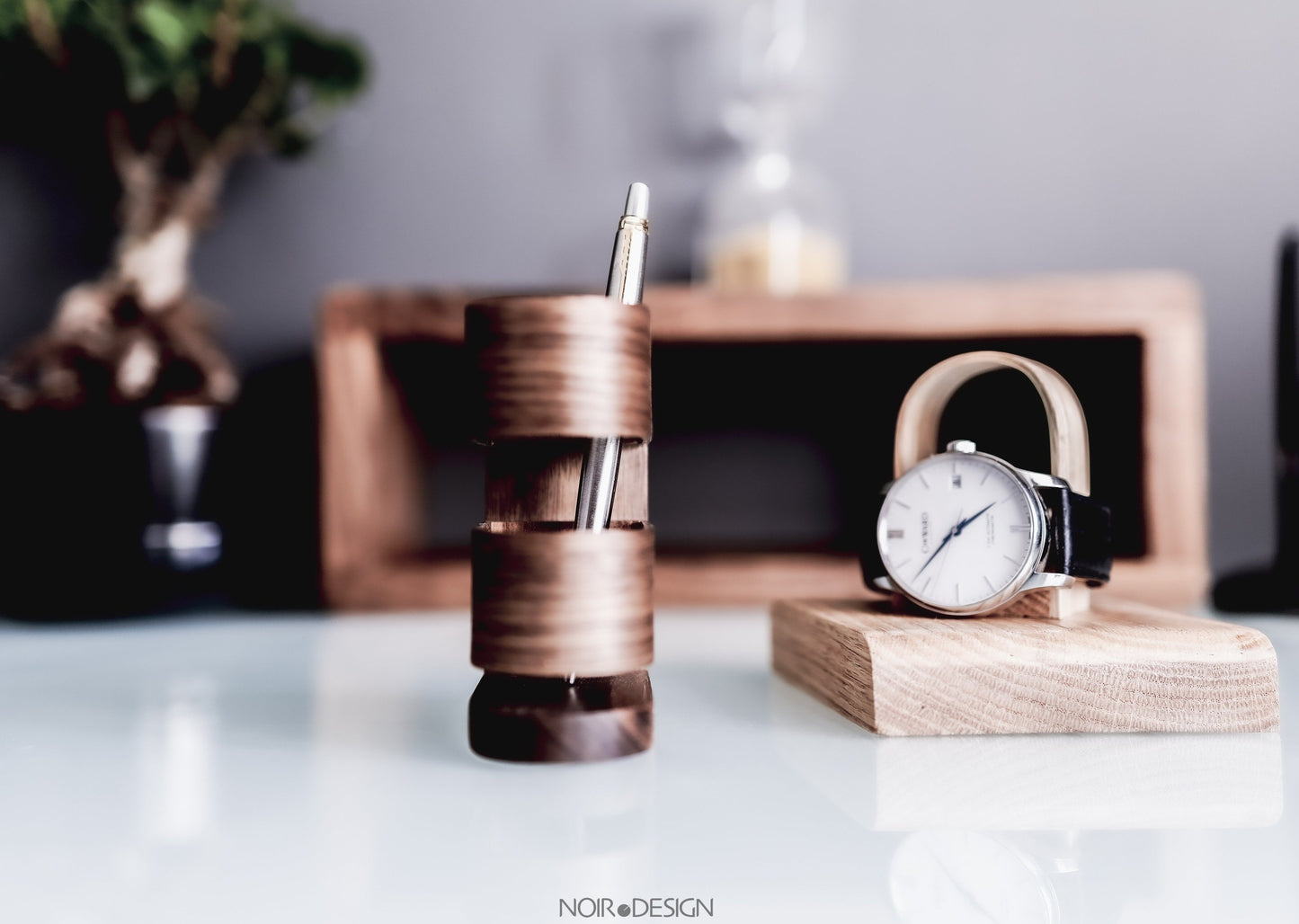 Suisse | Porte-stylo de luxe en noyer 