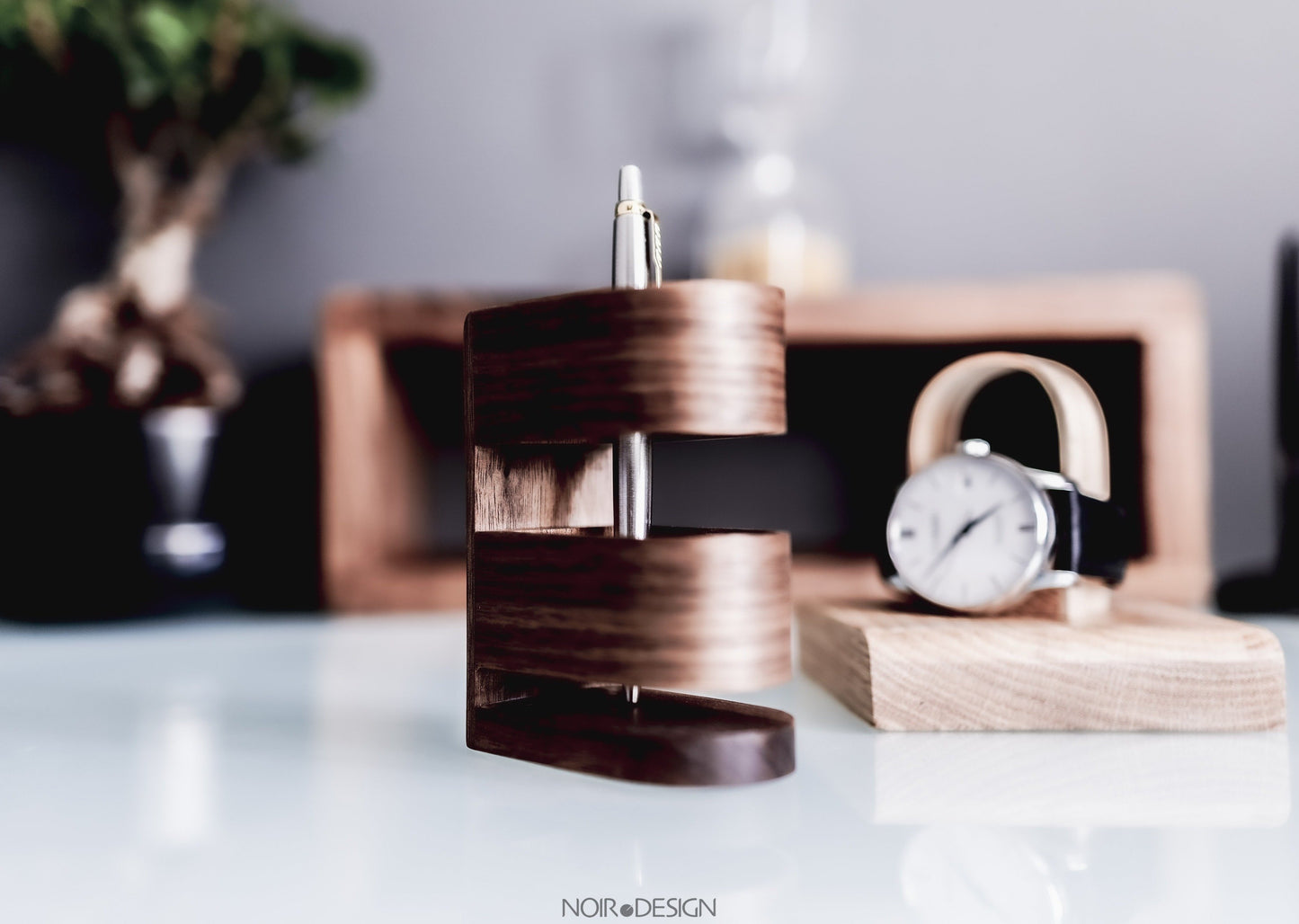 Suisse | Porte-stylo de luxe en noyer 