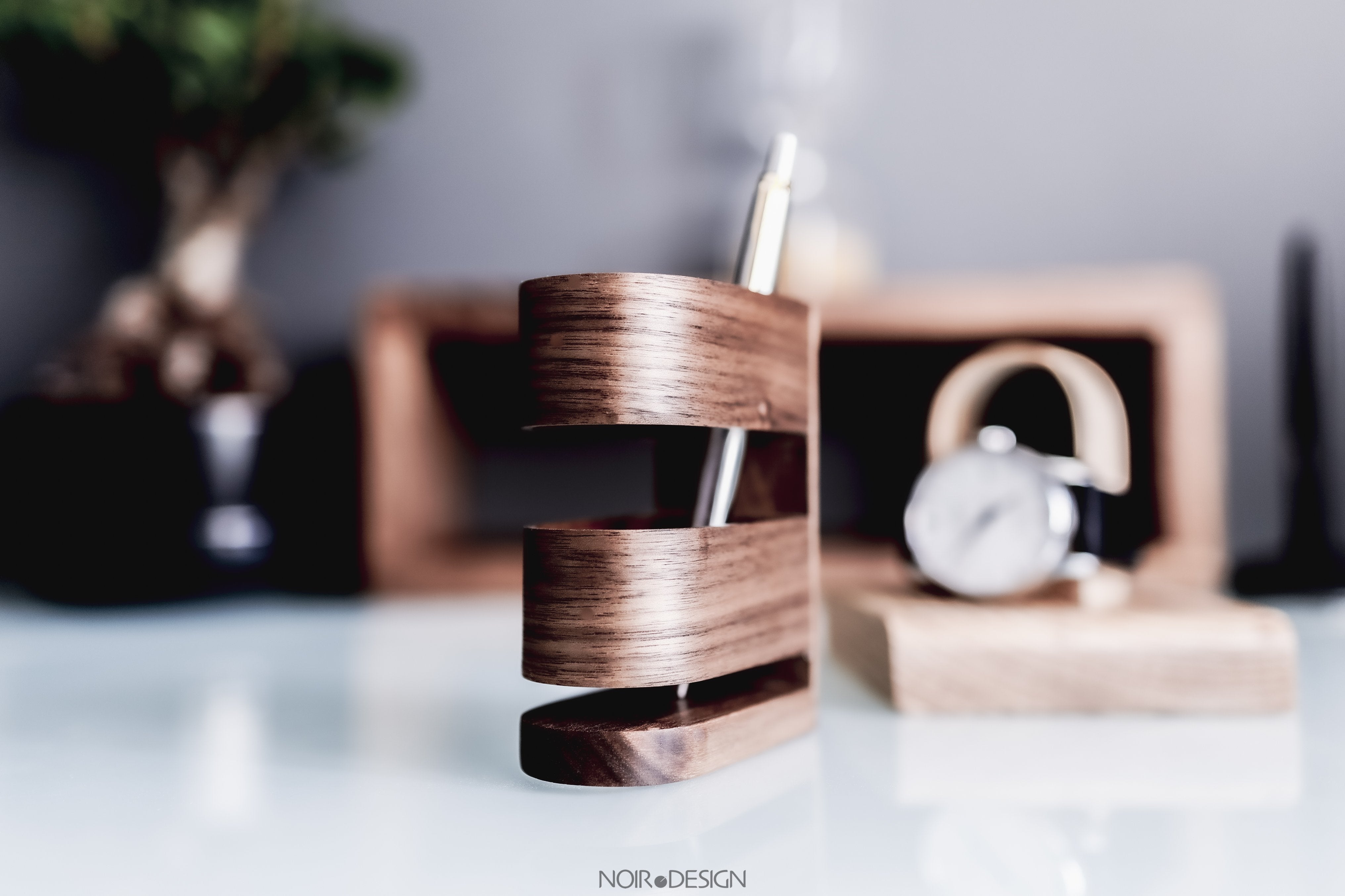 Suisse | Porte-stylo de luxe en noyer 